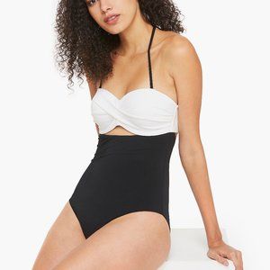 Purpleshe Back White Molded Cup One Piece Swimsuit